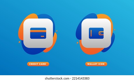 Illustrator icon of wallet, good for website and mobile icon
