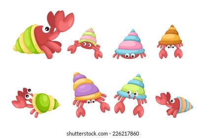 Illustrator Of  Isolated Hermit Crab Vector