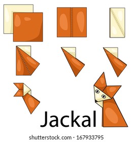 Illustrator of jackal origami