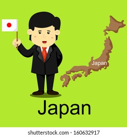 Illustrator of japan and map