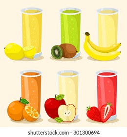 Illustrator of juice fresh
