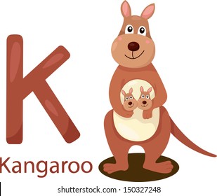 Illustrator of K with kangaroo