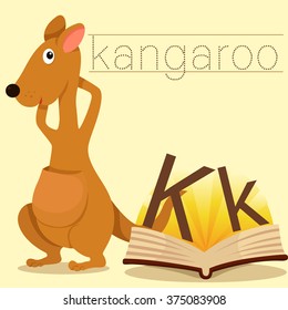 Illustrator of K for Kangaroo vocabulary
