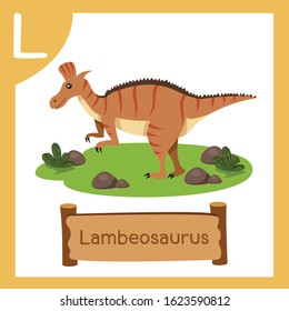 Illustrator of L for Dinosaur lambeosaurus