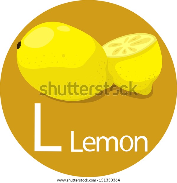 Illustrator L Lemon Fruit Stock Vector Royalty Free