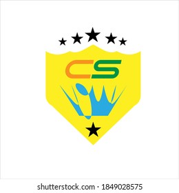 ilustrador diseño de logotipo posterior diseño de escudo de logotipo cs diseño.