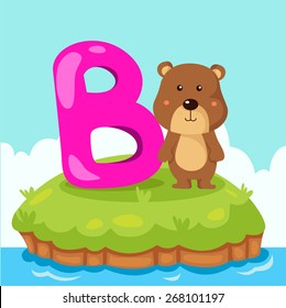 Illustrator Letter B Bear Stock Vector (Royalty Free) 268101197 ...