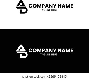 illustrator log design A D logo business template