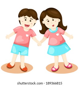 Illustrator Love Boy Girl Stock Vector (royalty Free) 189366815