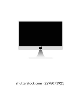 illustrator of the modern computer laptop and high grad with gray color