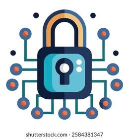 illustrator a modern padlock vector art