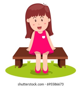 Illustrator of my girl on chair 