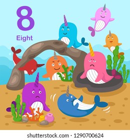 Illustrator of number night vector