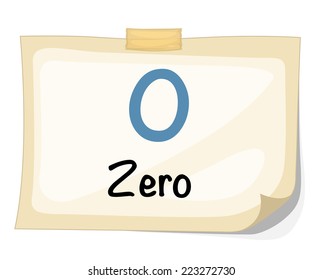 Illustrator of number zero vector