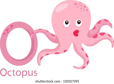 Illustrator of O with octopus