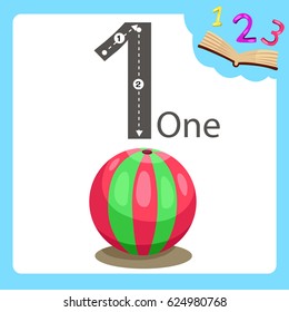 Illustrator of one number 