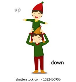 Illustrator of opposite up and down