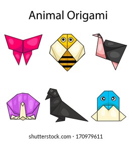 illustrator of origami animal set 1