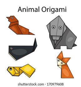 illustrator of origami animal set 2