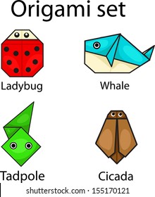 Illustrator of origami set 3