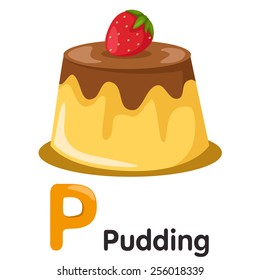Illustrator of P font with pudding