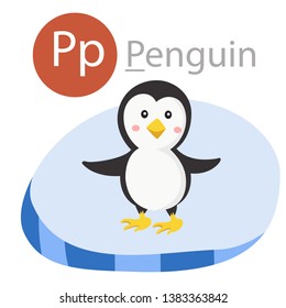 Illustrator of P for penguin animal