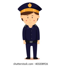 Illustrator of police man