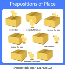 Illustrator of Prepositions of place