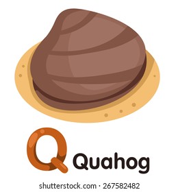Illustrator of Q font with Quahog