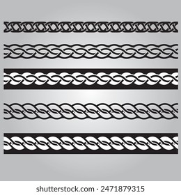 Illustrator rope pattern brush pack