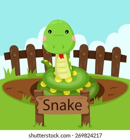 Illustrator of Snake in the zoo