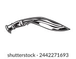 Illustrator Stock Vector kukri knife