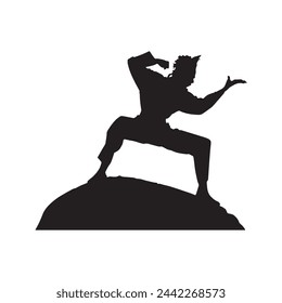 Ilustrador Stock Vector silueta de artes marciales indonesias