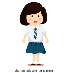 Illustrator of student girl