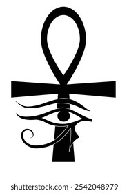 Illustrator of symbol of life and the eye of Horus not ia