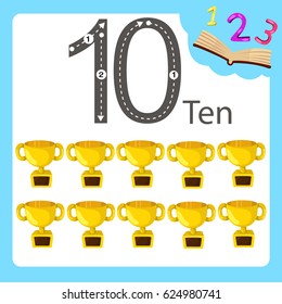 Illustrator of ten number