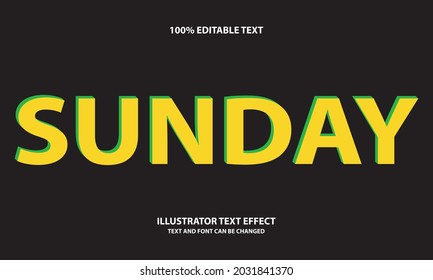 Illustrator text effect template design.