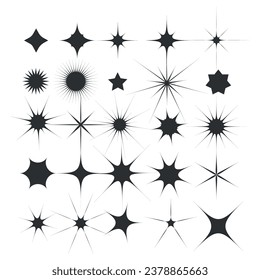 ILLUSTRATOR, VECTOR, ABSTRACT, IDEA, ICON, STAR, SHAPE,  Star Board, Black Star, Art, Graphic, Element, Burst, Variations, Simple, CONCEPT, Element, Clip art, Symbol, Explosion, Night, Mood, Black
