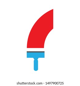 Illustrator vector color wiper symbol
