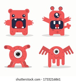 illustrator vector cute monster, funny kawai good use for wallpaper, banner , etc.