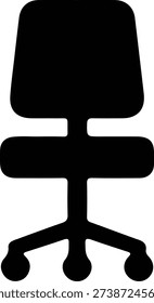 Illustrator Vector Ergonomic office chair furniture equipment seat silhouette