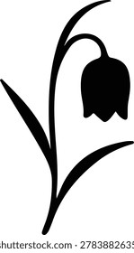 Illustrator Vector Fritillaria flower simple floral design plant silhouette