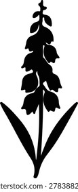 Illustrator Vector Fritillaria flower simple botanical floral design silhouette