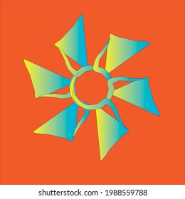 Illustrator vector Graphic of Geometric Radial Gradient Perfect for Logo science company Fashion