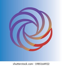 Illustrator vector Graphic of Gradient Spiral Logo Perfect for Logo science company Fashion Rainbow