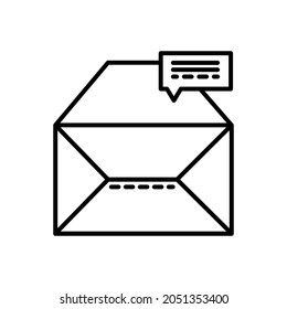 illustrator vector graphic of message icon. 