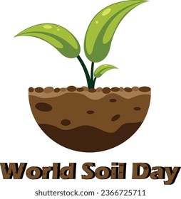 Illustrator Vector graphic of New plan shoots grow,Suitable for World Soil Day,World Environment day,International day.Post Card wallpaper banner poster and Background