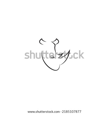illustrator vector graphic of rhino logo good for your own business