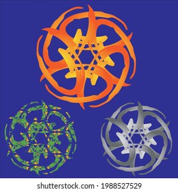 Illustrator vector Graphic of Star Inside Circle Perfect for Logo science company Fashion