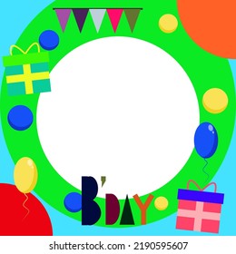 illustrator vector graphic of twibbon circle good for to celebrate birthday